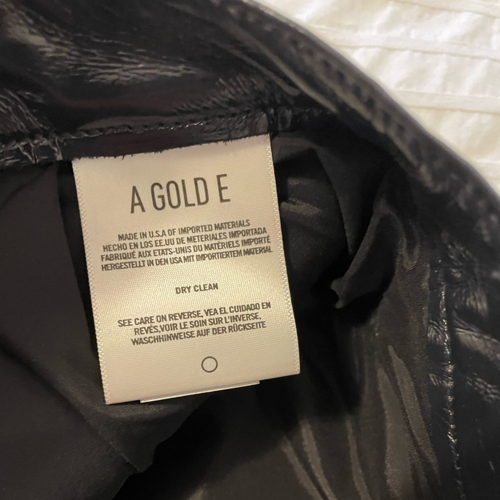 AGOLDE - 90's Pinch Waist Recycled Leather Jeans size 29, NWT - Picture 5 of 7